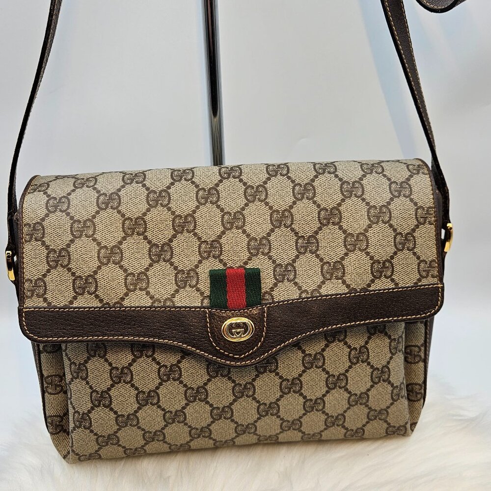 Gucci Web Sherry Line PVC Shoulder Bag